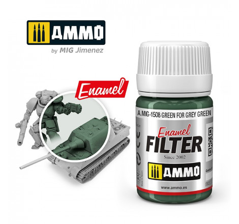 Ammo® Filtre enamel vert pour gris vert A.MIG-1508