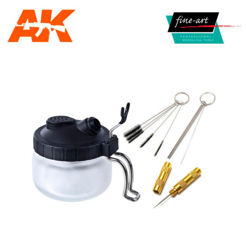 AK® Station de nettoyage pour aérographe + kit entretien - fine-art