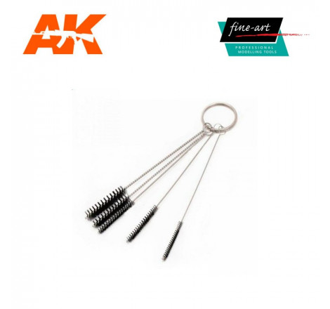 AK fine art® Set de brossette de nettoyage à poils aérographe