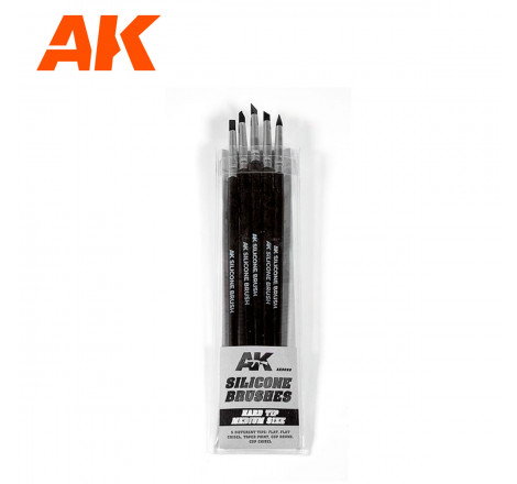AK® Set pinceaux silicone - Hard Tip - Medium