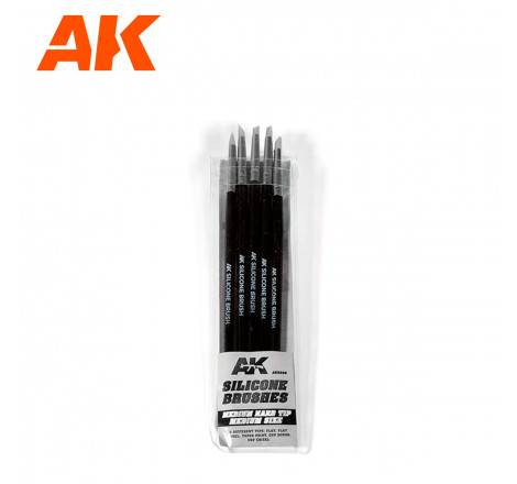 AK® Set pinceaux silicone - Medium Hard Tip - Medium