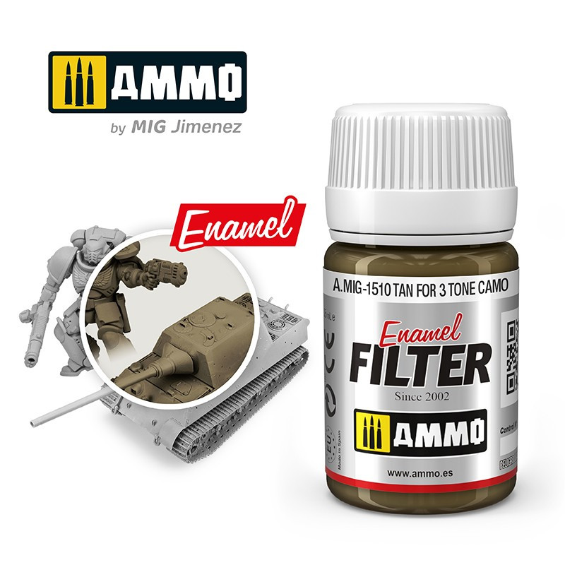 Ammo® Filtre enamel TAN pour camouflage 3 tons A.MIG-1510