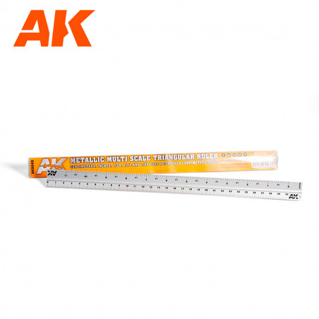 AK® Règle triangulaire métallique à échelles multiples référence AK9049