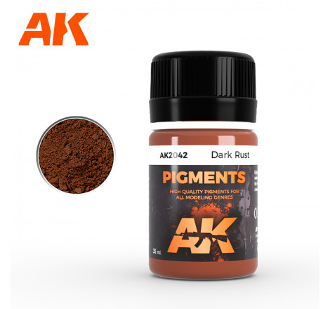 AK® Pigment Dark Rust (rouille foncée) référence AK2042