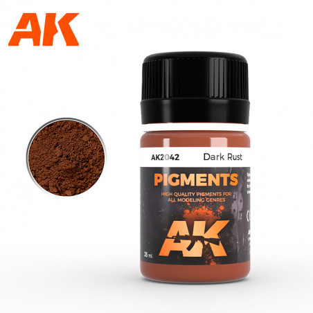 AK® Pigment Dark Rust (rouille foncée) référence AK2042
