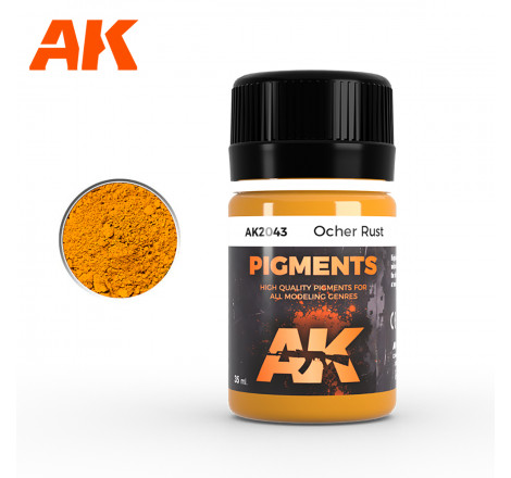 AK® Pigment Ocher Rust (rouille ocre) référence AK2043