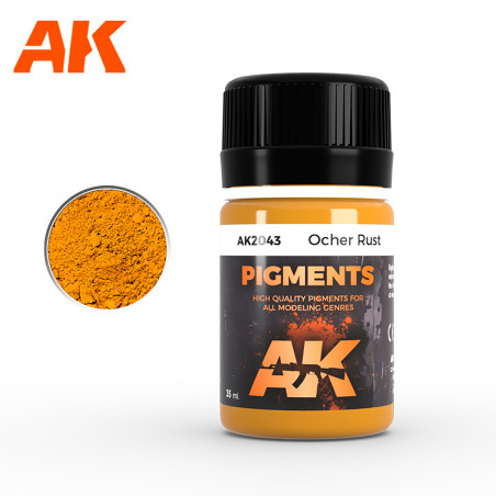 AK® Pigment Ocher Rust (rouille ocre) référence AK2043