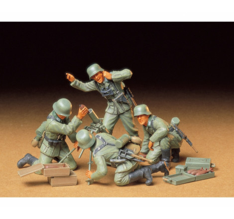 Tamiya maquette 35193 mortiers et servants allemand 1/35 Au petit bunker reims