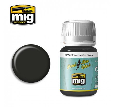 Ammo® Panel line Stone grey for black A.MIG-1615