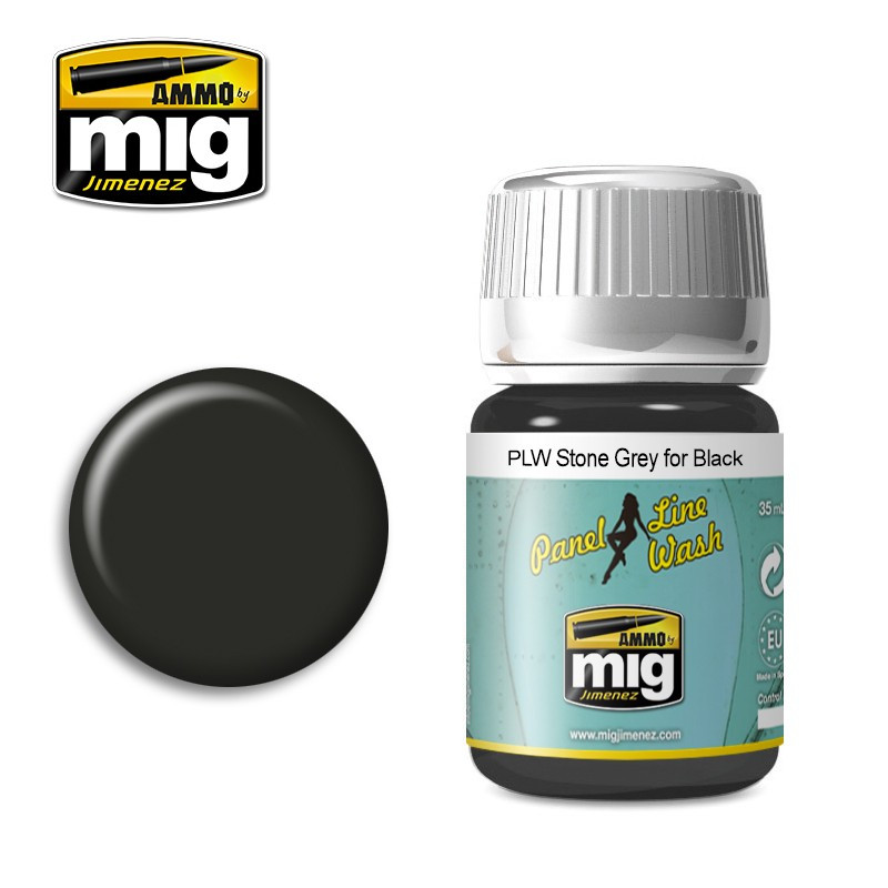 Ammo® Panel line Stone grey for black A.MIG-1615