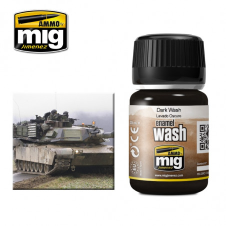 Ammo® Wash enamel Dark Wash référence A.MIG-1008