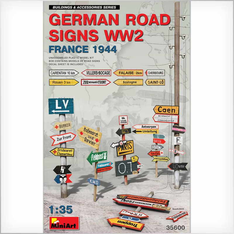 MiniArt® Panneaux routier allemands WW2 (France 1944) 1:35 référence 35600
