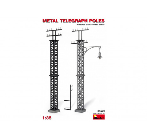 MiniArt® Poteaux télégraphiques en métal 1:35 référence 35529