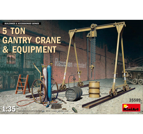 MiniArt® Grue portique 5 tonnes et équipements 1:35 référence 35589