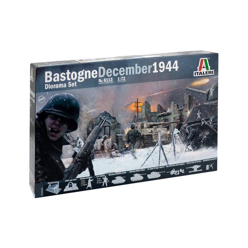 Italeri® Set diorama bataille de Bastogne (décembre 1944) 1:72 référence i6113