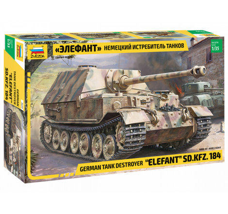 Zvezda® Maquette militaire char Elefant Sd.Kfz.184 1:35 référence 3659