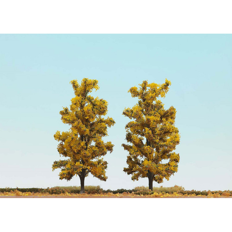 Busch® 2 arbres à feuilles caduques 150 mm, jaune d'automne H0