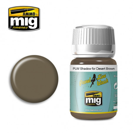 Ammo® Panel line Shadow for Desert Brown A.MIG-1621