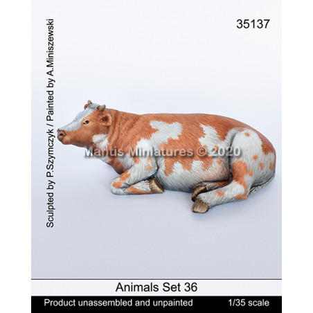 Mantis miniatures® Set animal vache n°36 1:35 référence 35137