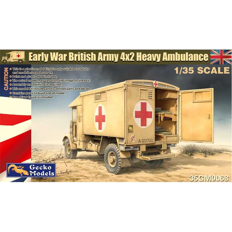 Gecko® Maquette militaire Early War British Army 4x2 Heavy Ambulance 1:35 référence 35GM0068