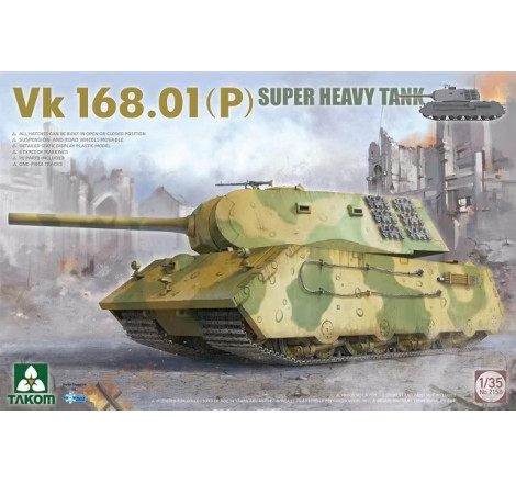 Takom® Maquette militaire char super lourd VK168.01(P) 1:35 référence 2158