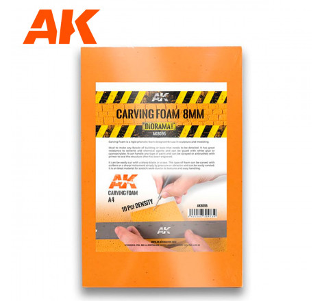 AK® Plaque de mousse sculpture 8 mm format A4 référence AK8095