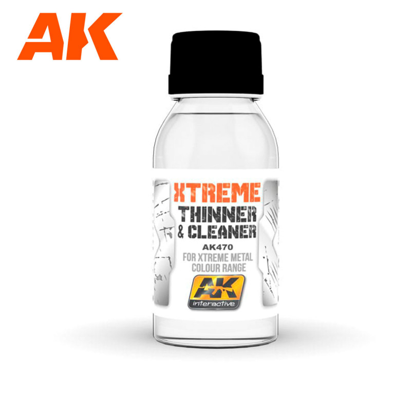 AK® Xtreme thinner & cleaner pour couleur xtreme metal 100ml référence AK470