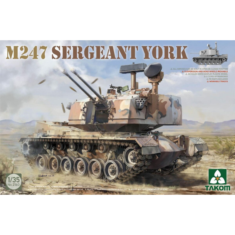 Takom® Maquette militaire char M247 Sergeant York 1:35 référence 2160