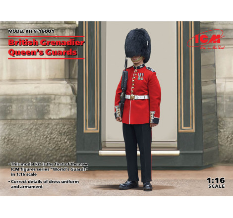 ICM® Figurine garde de la reine des grenadiers britanniques 1:16 référence 16001
