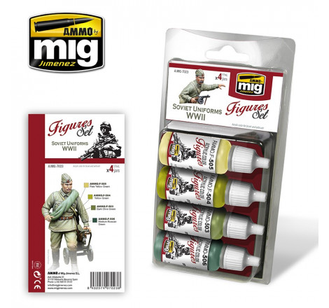 Ammo® set couleur uniformes soviétique WW2 référence A.MIG-7023