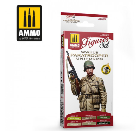 Ammo® set couleur uniformes parachutistes US WW2 référence A.MIG-7039