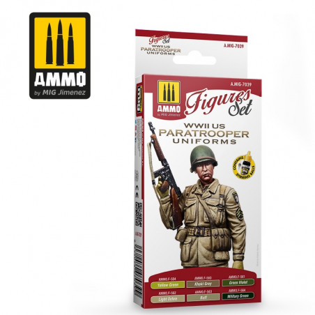 Ammo® set couleur uniformes parachutistes US WW2 référence A.MIG-7039