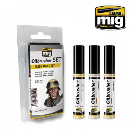 Ammo® Set peinture oilbrusher visage / peau référence A.MIG-7500