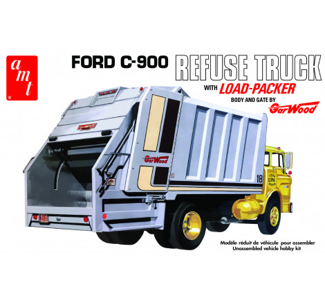 AMT® Maquette camion poubelle Ford C-900 Refuse Truck + Load Packer 1:25 référence AMT1247/12
