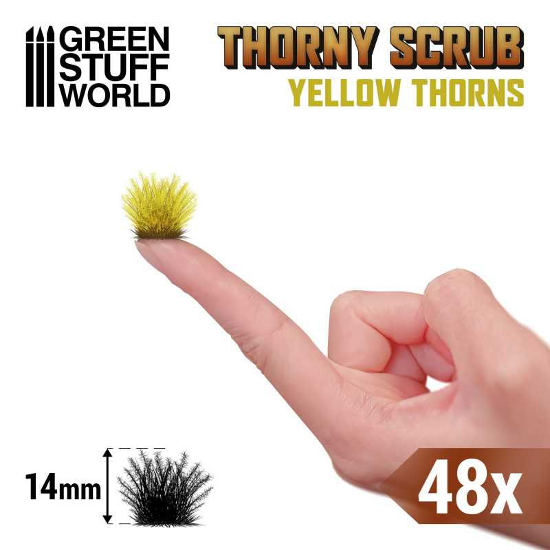Green Stuff World® Buissons épineux jaune (x48) 14 mm