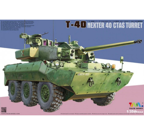 Tiger Model® Maquette militaire T-40 Nexter 40 Tourelle CTAS - Blindé Français - AMX-10RCR 1:35 référence 4665