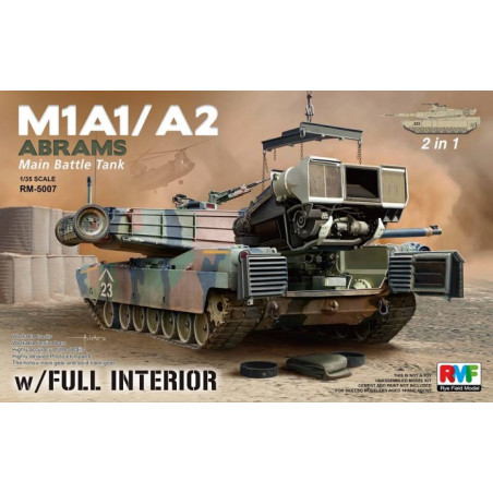 RFM® Maquette militaire char US M1A1/A2 Abrams avec kit intérieur 1:35 référence RM-5007