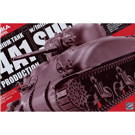 Asuka Model® Maquette militaire char US Sherman M4A1 (milieu de production) 1:35 référence AS-001 3800