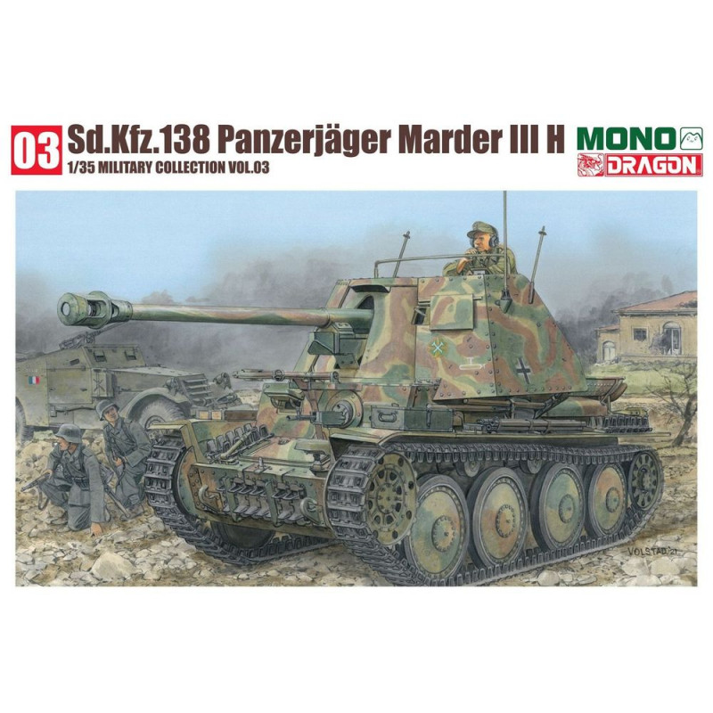 Dragon® Sd.Kfz.138 Panzerjäger Marder III Ausf.H + intérieur 1:35 référence MD003 : 4600