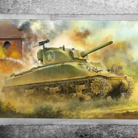 Forces of Valor® Maquette militaire char sherman M4A1 (France, Août 1944) 1:72 référence 873004A