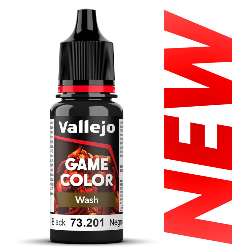 Peinture Vallejo® Game Color Wash Black référence 73201