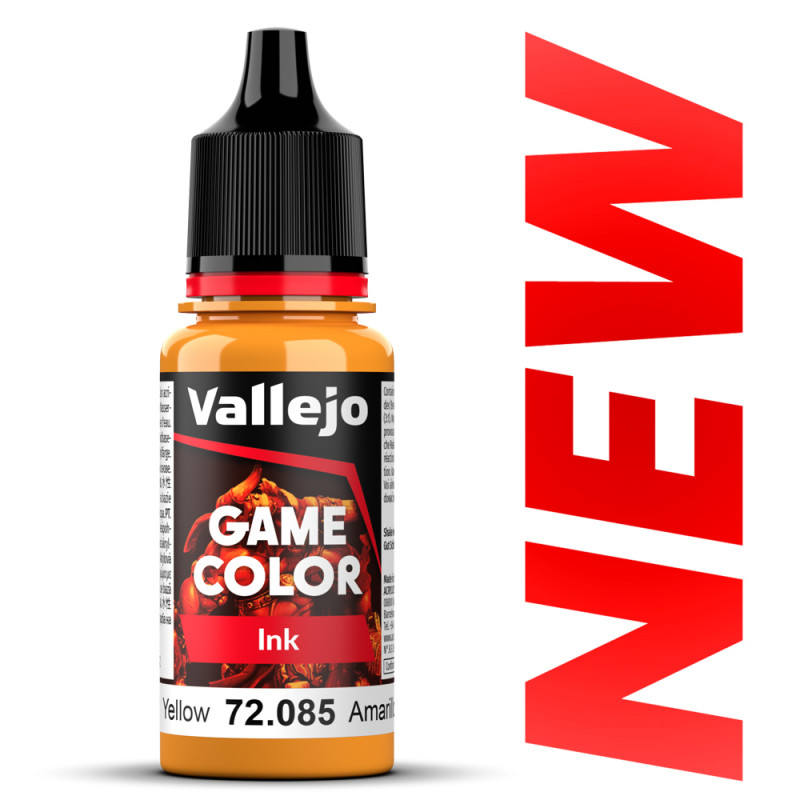 Peinture Vallejo® Game Color Ink encre jaune référence 72085