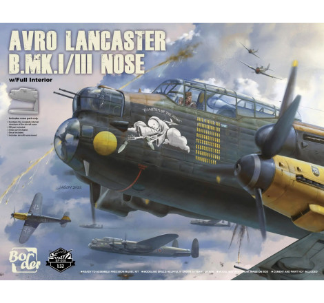 Border® Maquette nez avion Avro Lancaster B.MK1/III + intérieur 1:32