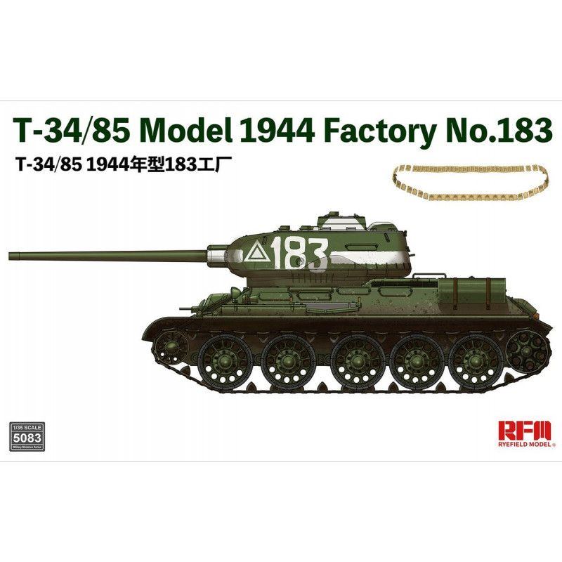 RFM® Maquette militaire char soviétique T-34/85 (1944) Usine No.183 1:35 référence 5083