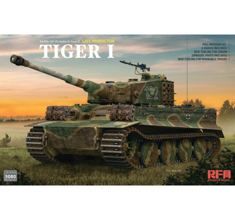 RFM® Maquette militaire char Tiger I Ausf.E (late production) + intérieur 1:35 référence 5080