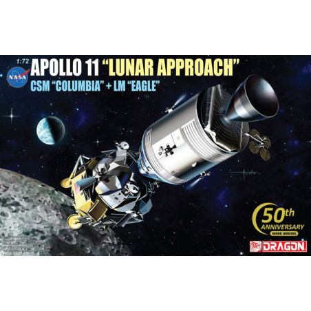 Apollo 11 "Lunar Approach" CSM "Columbia" + LM Eagle 1/72 Dragon