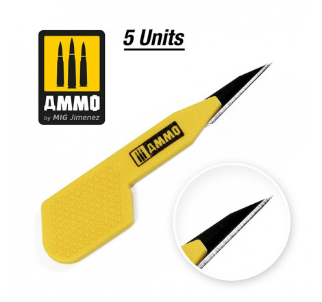 Ammo® Mini cutters jetables à lames droites (11P) 5pcs référence A.MIG-8685