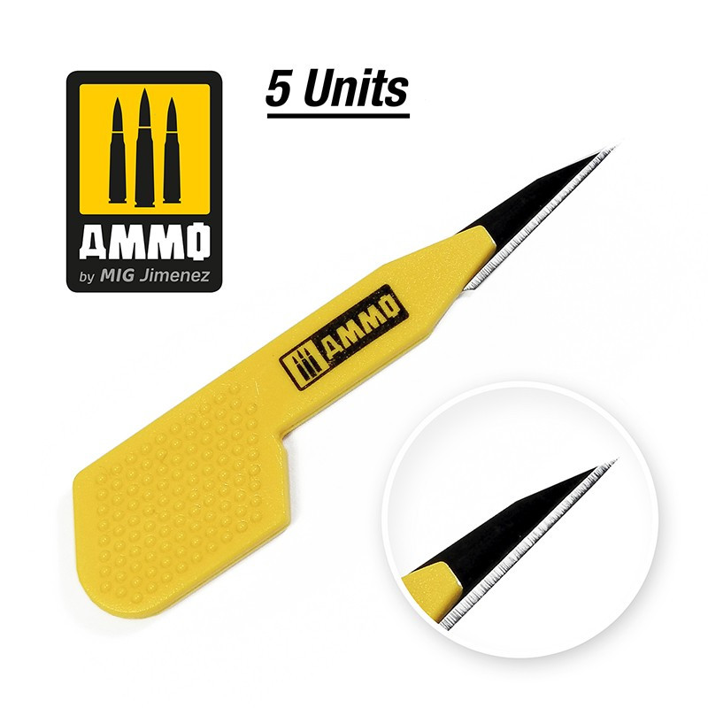 Ammo® Mini cutters jetables à lames droites (11P) 5pcs référence A.MIG-8685