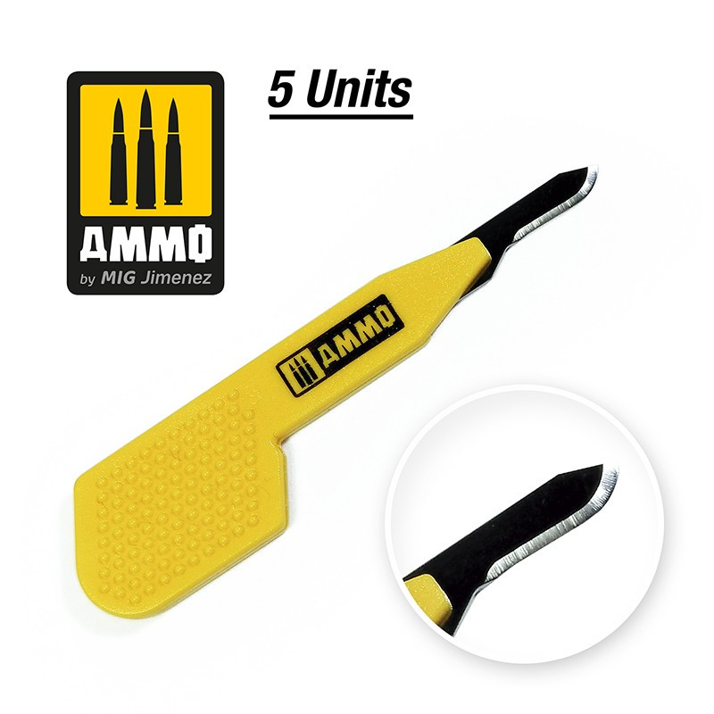 Ammo® Mini cutters jetables à lame incurvée (15) référence A.MIG-8686