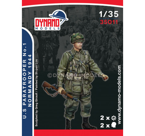 Dynamo Models® figurine U.S. Paratrooper n°1 (Normandie 1944) 1:35 référence 35011